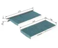 BOSCH Filtr vzduchu v interiru + BO 0986628553, 0 986 628 553