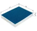 BOSCH Filtr vzduchu v interiru FILTER+pro BO 0986628586, 0 986 628 586