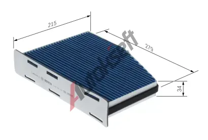 BOSCH Filtr vzduchu v interiru FILTER+pro BO 0986628615, 0 986 628 615