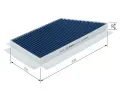 Filtr vzduchu v interiru BOSCH ‐ BO 0986628635