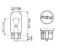 BOSCH rovka W3W 12V 3W W2,1x9,5d BO 1987301028, 1 987 301 028