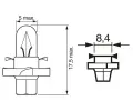 BOSCH rovka 12V 1,2W BX8,4d BO 1987302235, 1 987 302 235