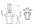 BOSCH rovka 24V 1,2W B8,3d BO 1987302515, 1 987 302 515