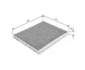 BOSCH Filtr vzduchu v interiru BO 1987432537, 1 987 432 537