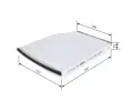 BOSCH Filtr vzduchu v interiru BO 1987435028, 1 987 435 028