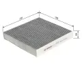 BOSCH Filtr vzduchu v interiru BO 1987435031, 1 987 435 031