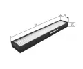 BOSCH Filtr vzduchu v interiru BO 1987435060, 1 987 435 060