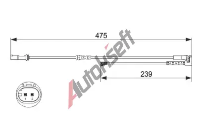 BOSCH Vstran kontakt opoteben obloen BO 1987473624, 1 987 473 624