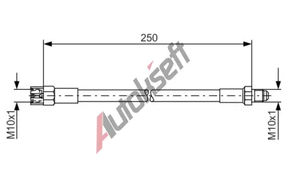 BOSCH Brzdov hadice - 250 mm BO 1987476009, 1 987 476 009