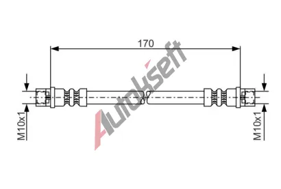 BOSCH Brzdov hadice - 170 mm BO 1987476010, 1 987 476 010