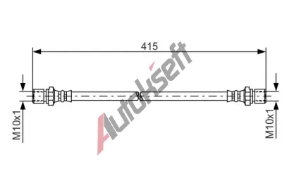 BOSCH Brzdov hadice - 415 mm BO 1987476011, 1 987 476 011