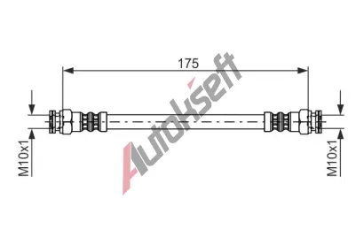 BOSCH Brzdov hadice - 175 mm BO 1987476012, 1 987 476 012