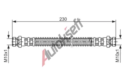 BOSCH Brzdov hadice - 230 mm BO 1987476019, 1 987 476 019