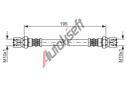 BOSCH Brzdov hadice - 195 mm BO 1987476030, 1 987 476 030