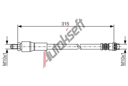 BOSCH Brzdov hadice - 315 mm BO 1987476032, 1 987 476 032