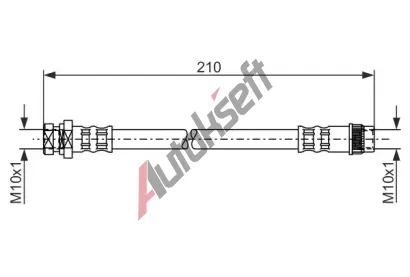 BOSCH Brzdov hadice - 210 mm BO 1987476044, 1 987 476 044