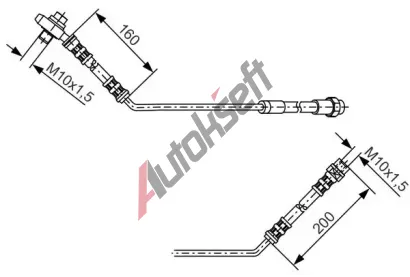 BOSCH Brzdov hadice - 570 mm BO 1987476054, 1 987 476 054