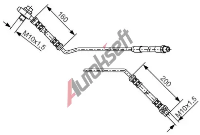 BOSCH Brzdov hadice - 570 mm BO 1987476055, 1 987 476 055