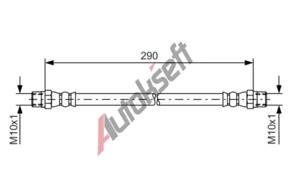 BOSCH Brzdov hadice - 290 mm BO 1987476061, 1 987 476 061