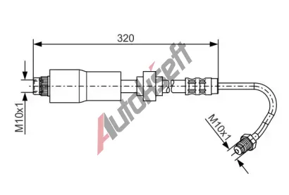 BOSCH Brzdov� hadice - 335 mm BO 1987476065, 1 987 476 065