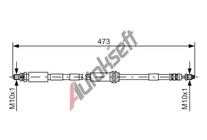 BOSCH Brzdov hadice - 473 mm BO 1987476066, 1 987 476 066