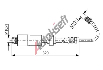 BOSCH Brzdov hadice - 320 mm BO 1987476067, 1 987 476 067