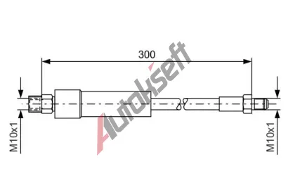 BOSCH Brzdov hadice - 300 mm BO 1987476074, 1 987 476 074