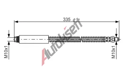 BOSCH Brzdov hadice - 335 mm BO 1987476078, 1 987 476 078