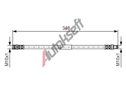 BOSCH Brzdov hadice - 348 mm BO 1987476080, 1 987 476 080