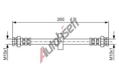 BOSCH Brzdov hadice - 260 mm BO 1987476092, 1 987 476 092