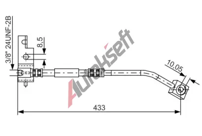 BOSCH Brzdov hadice - 433 mm BO 1987476103, 1 987 476 103