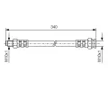 BOSCH Brzdov hadice - 340 mm ‐ BO 1987476121