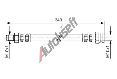 BOSCH Brzdov hadice - 340 mm BO 1987476121, 1 987 476 121