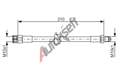 BOSCH Brzdov hadice - 310 mm BO 1987476128, 1 987 476 128