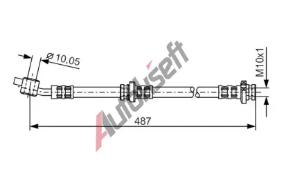 BOSCH Brzdov hadice - 487 mm BO 1987476135, 1 987 476 135