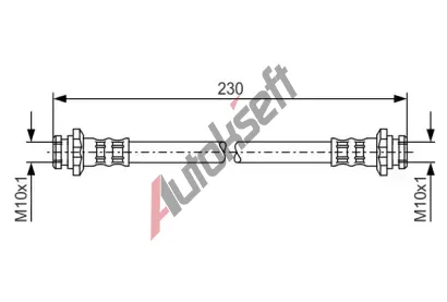 BOSCH Brzdov hadice - 230 mm BO 1987476137, 1 987 476 137