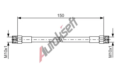 BOSCH Brzdov hadice - 150 mm BO 1987476143, 1 987 476 143