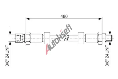 BOSCH Brzdová hadice - 480 mm BO 1987476145, 1 987 476 145 BOSCH Brzdová hadice - 480 mm BO 1987476145, 1 987 476 145