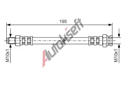 BOSCH Brzdov hadice - 195 mm BO 1987476152, 1 987 476 152