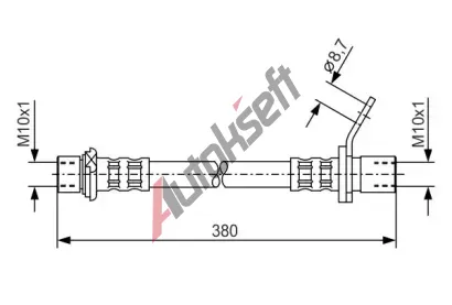 BOSCH Brzdov hadice - 380 mm BO 1987476160, 1 987 476 160