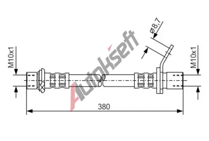 BOSCH Brzdov hadice - 380 mm BO 1987476163, 1 987 476 163