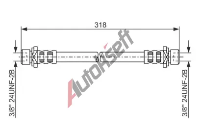 BOSCH Brzdov hadice - 318 mm BO 1987476165, 1 987 476 165