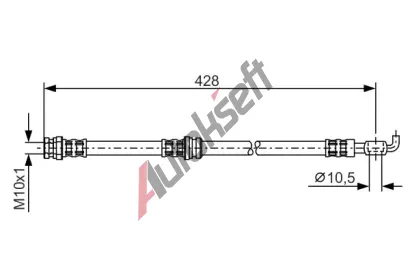 BOSCH Brzdov hadice - 428 mm BO 1987476166, 1 987 476 166