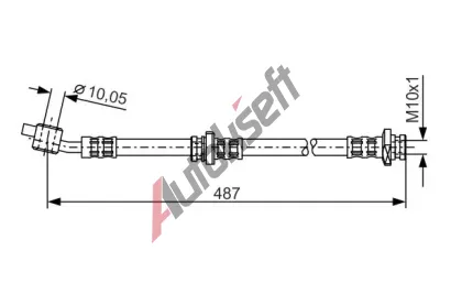 BOSCH Brzdov hadice - 487 mm BO 1987476168, 1 987 476 168