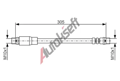 BOSCH Brzdov hadice - 305 mm BO 1987476171, 1 987 476 171