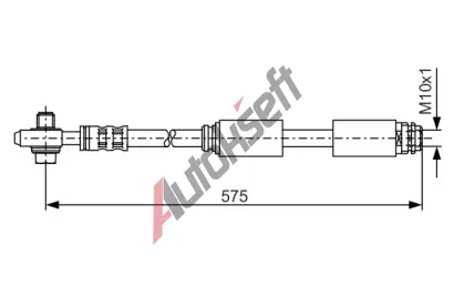 BOSCH Brzdov hadice - 575 mm BO 1987476172, 1 987 476 172