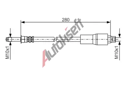 BOSCH Brzdov hadice - 280 mm BO 1987476173, 1 987 476 173