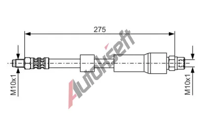 BOSCH Brzdov hadice - 275 mm BO 1987476174, 1 987 476 174