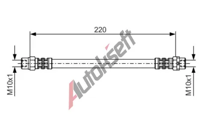 BOSCH Brzdov hadice - 220 mm BO 1987476175, 1 987 476 175