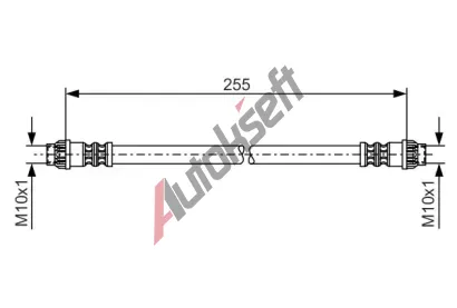 BOSCH Brzdov hadice - 255 mm BO 1987476178, 1 987 476 178